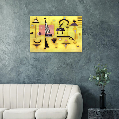 DECISIVE PINK 1932 - Wassily Kandinsky Brushed Aluminum Print - 70x100 cm / 28x40 inches | Wassily Kandinsky Aluminum Print | Wassily Kandinsky Prints