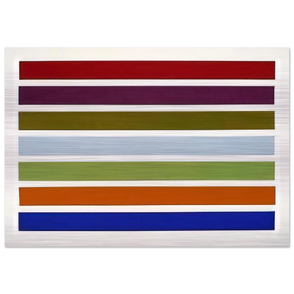 Wall Stripes No. 3 - 1962 - Gene Davis Brushed Aluminum Print - 70x100 cm / 28x40 inches | Gene Davis Aluminum Print | Gene Davis Prints