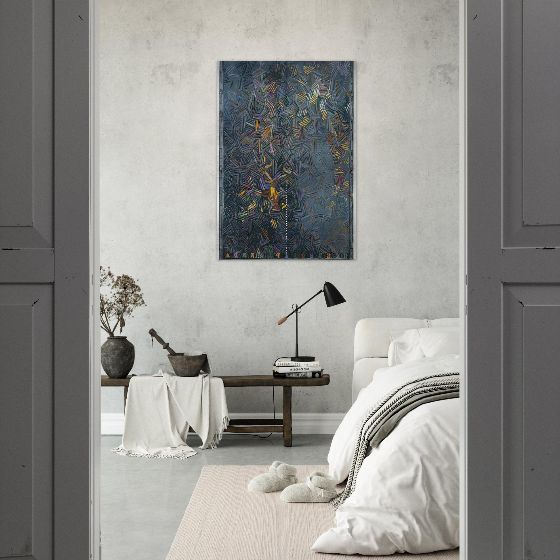 DANCERS ON A PLANE 1981 - Jasper Johns Brushed Aluminum Print - 70x100 cm / 28x40 inches | Jasper Johns Aluminum Print | Jasper Johns Prints