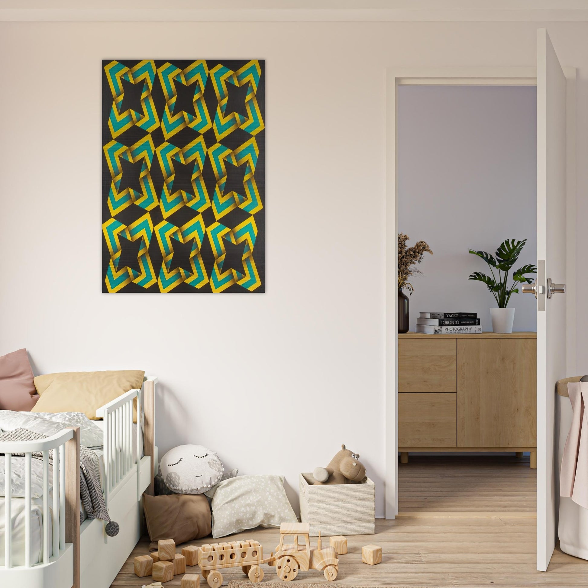 9-Soles - 1967 - Omar Rayo Brushed Aluminum Print - 70x100 cm / 28x40 inches | Omar Rayo Aluminum Print | Omar Rayo Prints