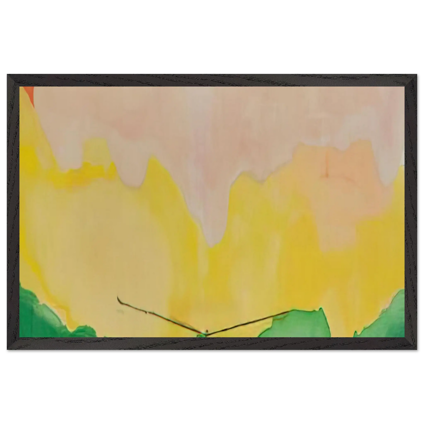 Helen Frankenthaler - Boulevard - 1973 Wall art - 15x20 cm / 6x8 Inches - Premium Wooden Framed Poster With Fine Art Paper - White frame