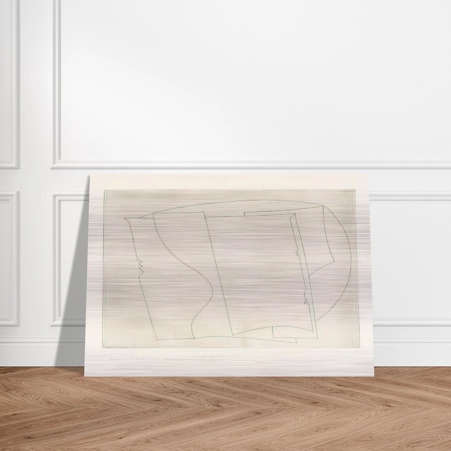 Ronco - 1967 - Ben Nicholson Brushed Aluminum Print - 70x100 cm / 28x40 inches | Ben Nicholson Aluminum Print | Ben Nicholson Prints