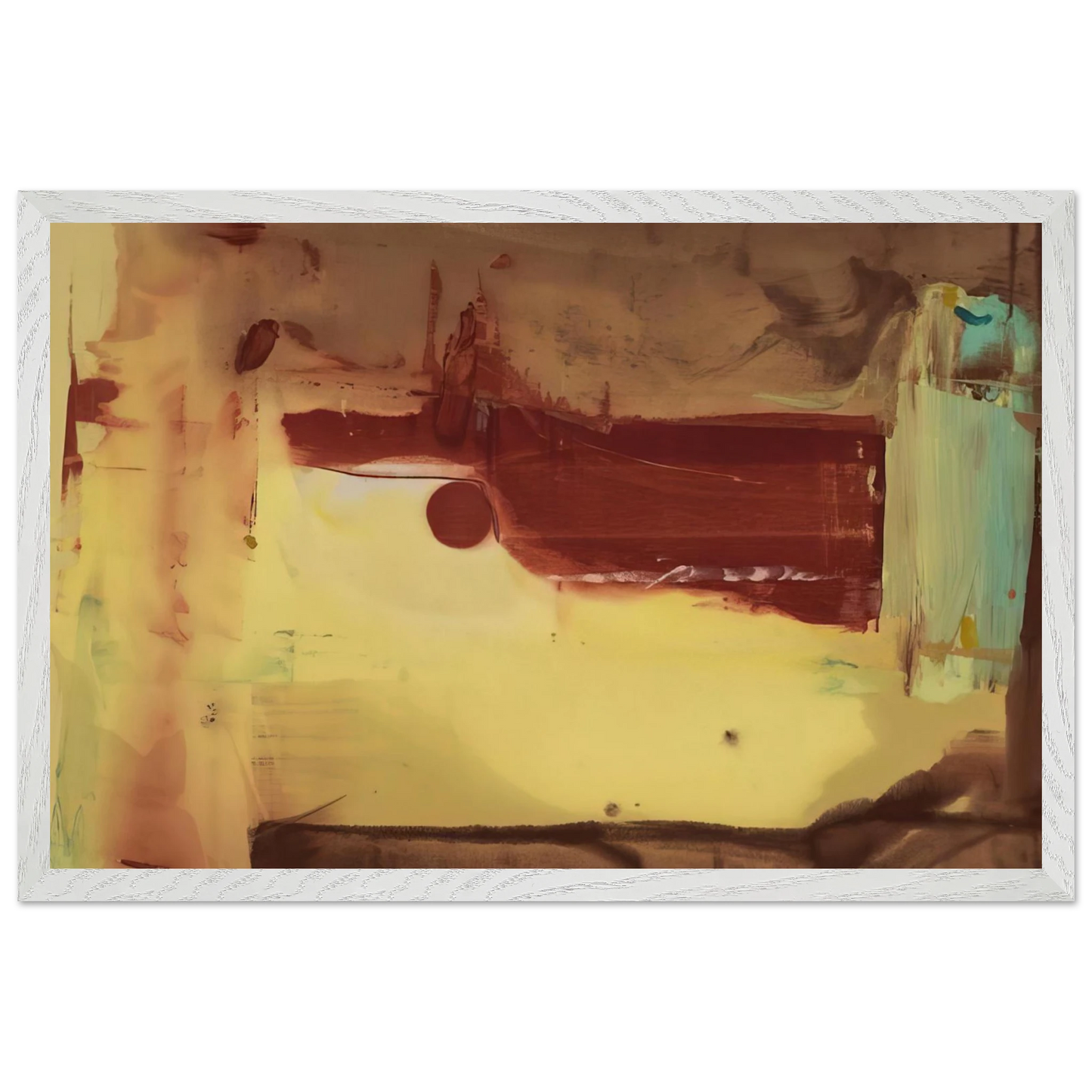 Helen Frankenthaler - Desert Pass - 1976 Wall art - 30x45 cm / 12x18 inches - Premium Wooden Framed Poster With Fine Art Paper-canvas - Wood frame