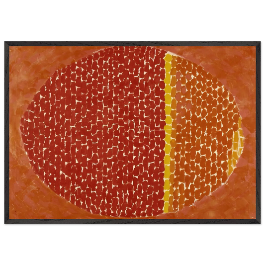 SNOOPY SEES EARTH WRAPPED IN SUNSET 1970 - Alma Woodsey Thomas 70x100 cm / 28x40 inches Framed Art Print – Black Wooden Frame