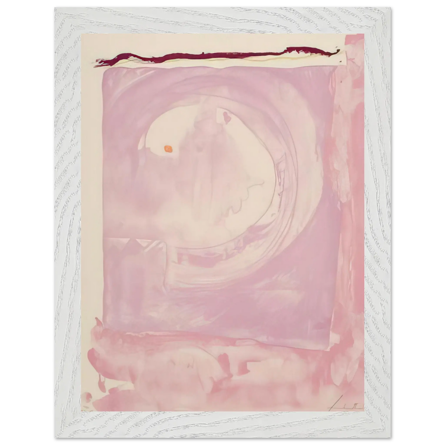 Helen Frankenthaler - Reflections IX - 1995 Wall art - 70x100 cm / 28x40 inches - Premium Wooden Framed Poster With Fine Art Paper - Black frame