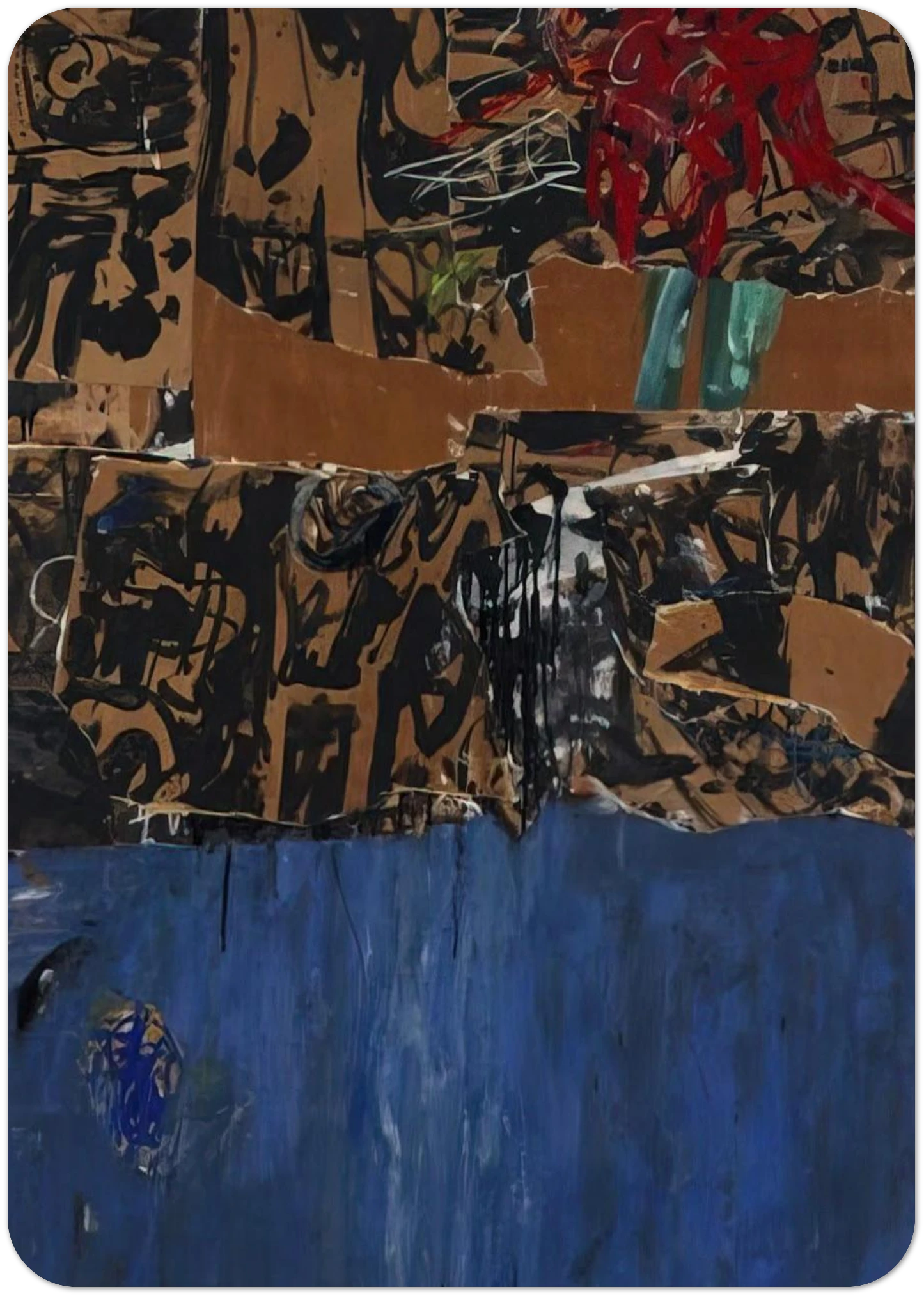 Blue Blue Blue By Allan Kaprow Pack of 10 Post Cards | Allan Kaprow Post Cards | A6 (10.5 x 14.8 cm) - 4.1 x 5.8 inches