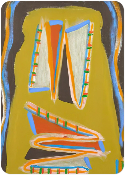 Indian Writhing - 1977 By Betty Parsons Pack of 10 Post Cards | Betty Parsons Post Cards | A6 (10.5 x 14.8 cm) - 4.1 x 5.8 inches
