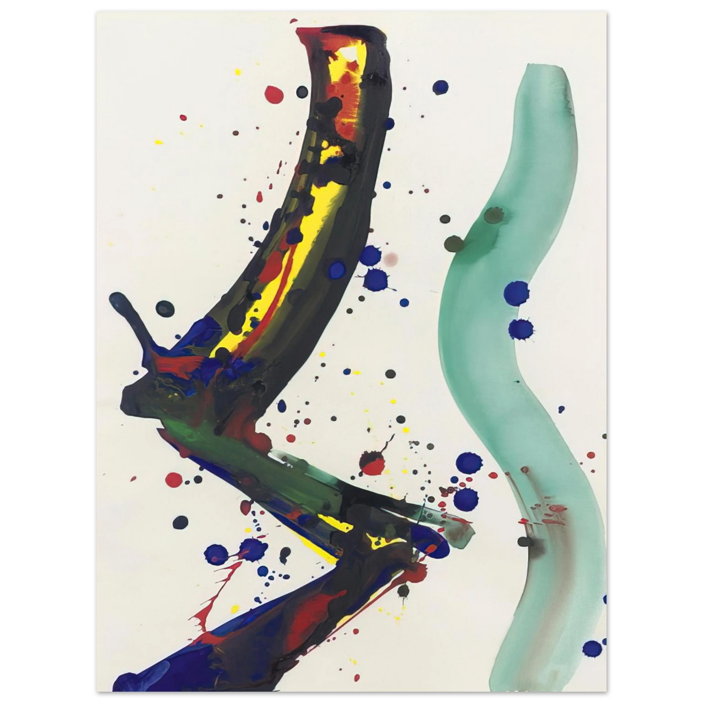 Sam Francis - Drawing for Sculpture SF65-010  75x100 cm / 30x40inches Fine Art Poster