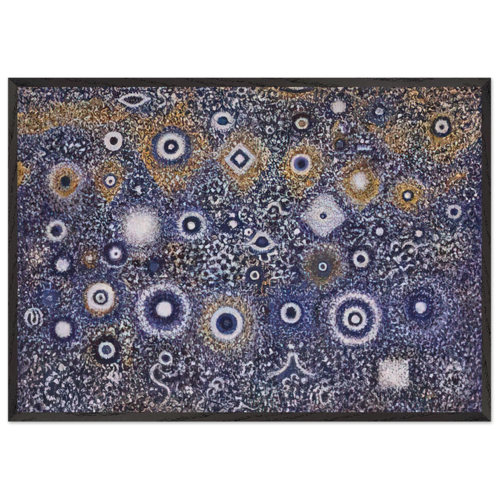Night Landscape - 1971 - Richard Pousette-Dart 70x100 cm / 28x40 inches Framed Art Print – Black Wooden Frame