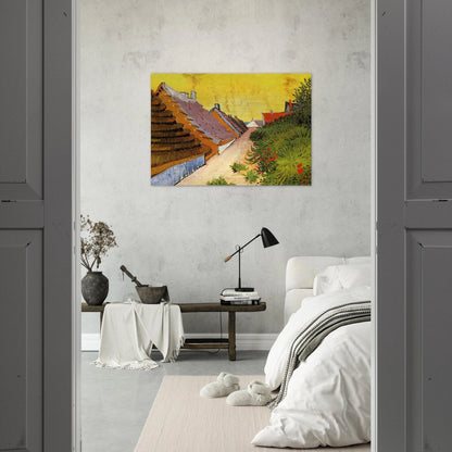 Street in Saintes-Maries - Vincent van Gogh Brushed Aluminum Print - 70x100 cm / 28x40 inches | Vincent van Gogh Aluminum Print | Vincent van Gogh Prints