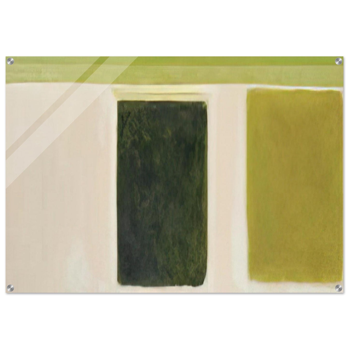 Double Green Sun-Box - 1967 - Theodoros Stamos Acrylic Print - 70x100 cm / 28x40″ inches