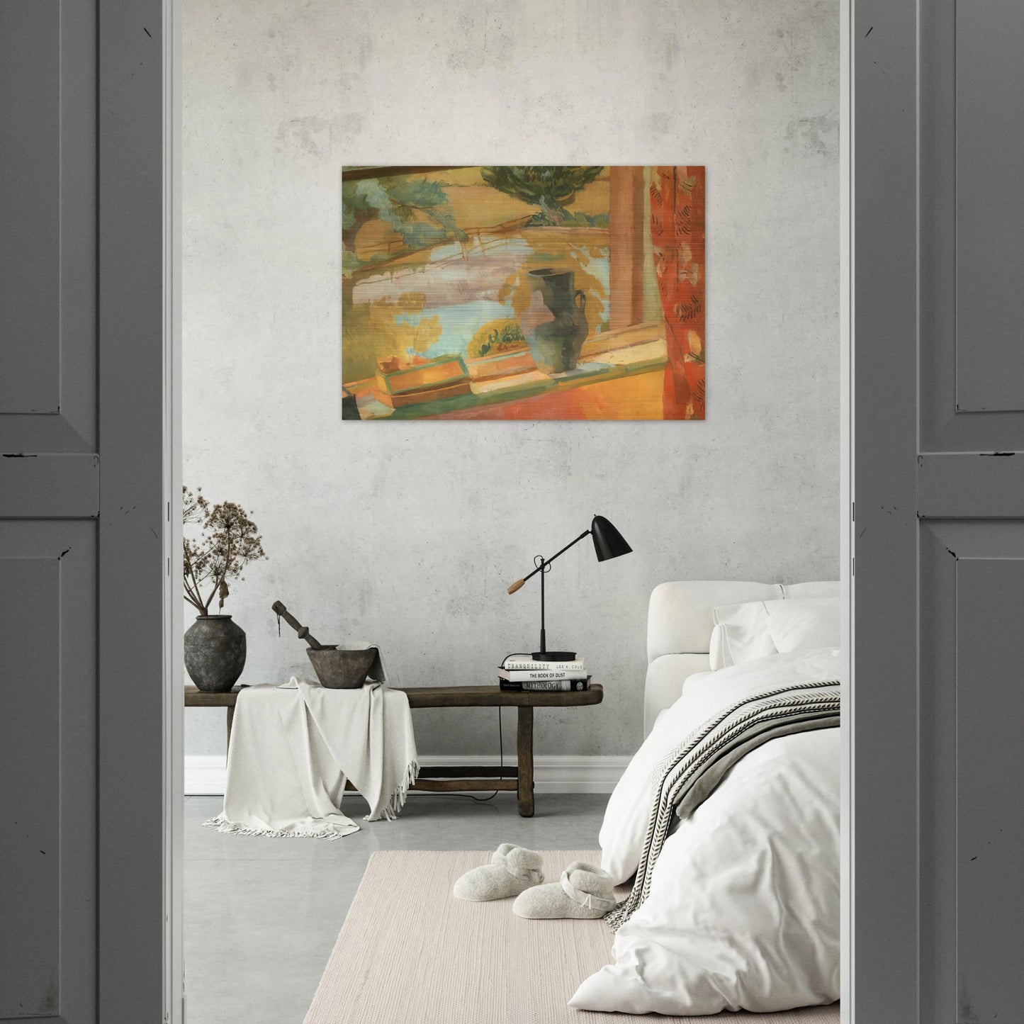 VIEW OF THE POND AT CHARLESTON 1919 - Vanessa Bell Brushed Aluminum Print - 70x100 cm / 28x40 inches | Vanessa Bell Aluminum Print | Vanessa Bell Prints