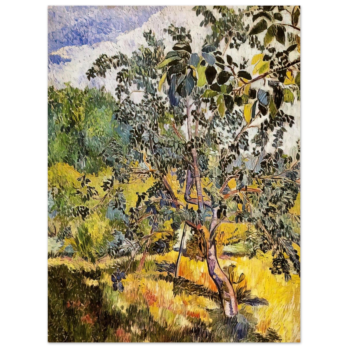 Natalia Goncharova - Corner of a garden Sun - Post-Impressionism  75x100 cm / 30x40inches Fine Art Poster