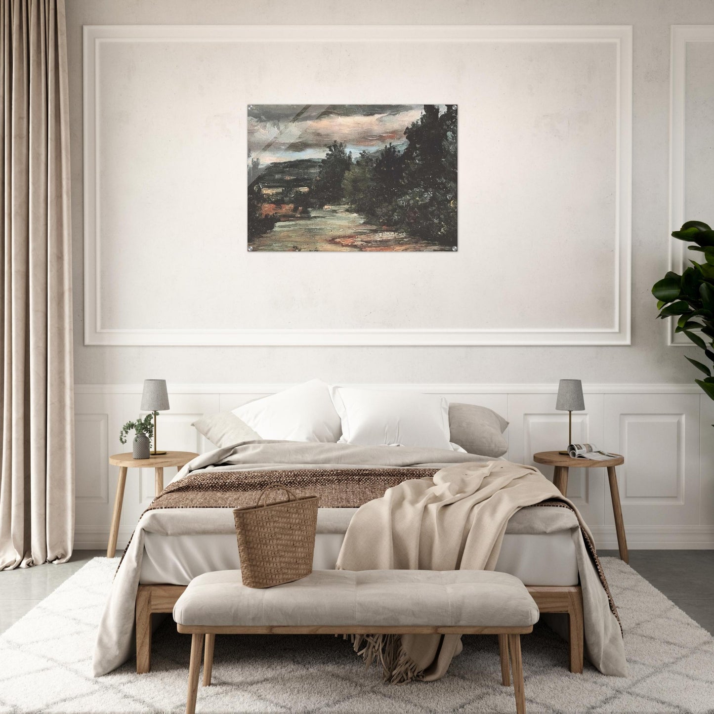 River in the plain - Paul Cézanne Acrylic Print - 70x100 cm / 28x40″ inches