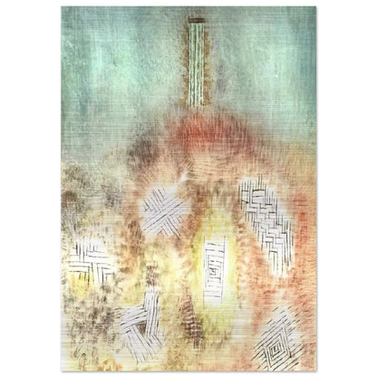 THE COLUMN 1926 - Paul Klee Brushed Aluminum Print - 70x100 cm / 28x40 inches | Paul Klee Aluminum Print | Paul Klee Prints