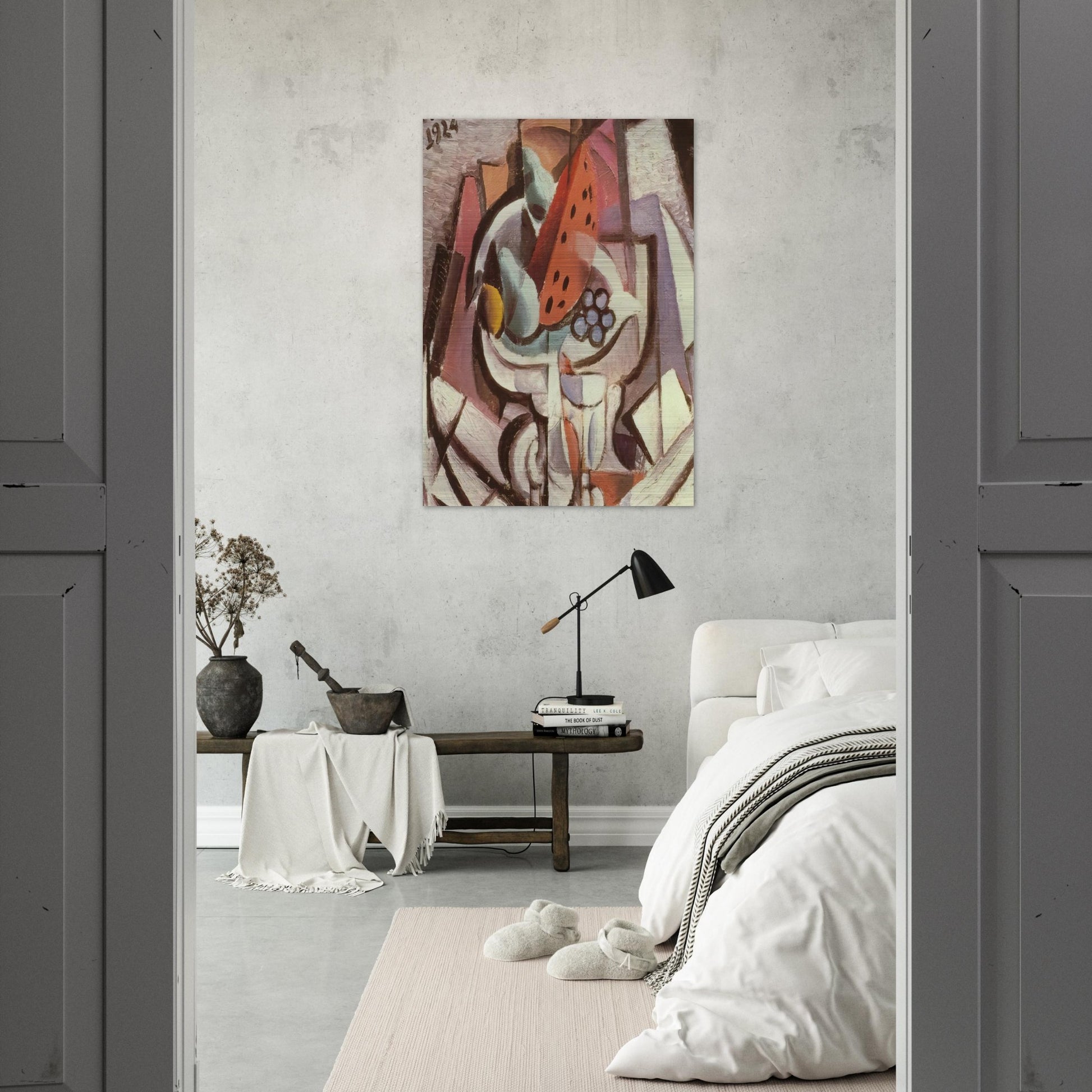 STILL LIFE WATERMELON - Salvador Dali Brushed Aluminum Print - 70x100 cm / 28x40 inches | Salvador Dali Aluminum Print | Salvador Dali Prints