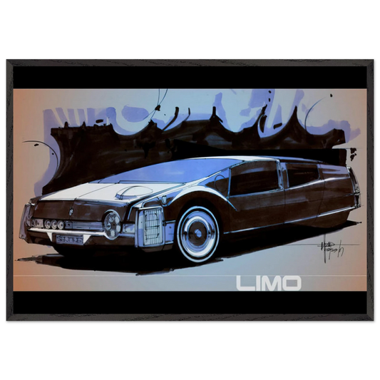 Syd Mead N15 - Syd Mead 70x100 cm / 28x40 inches Framed Art Print – Black Wooden Frame