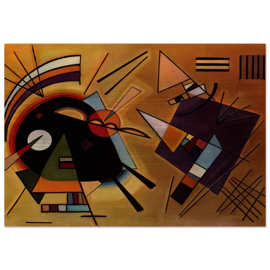 BLACK AND VIOLET 1923 - Wassily Kandinsky Brushed Aluminum Print - 70x100 cm / 28x40 inches | Wassily Kandinsky Aluminum Print | Wassily Kandinsky Prints