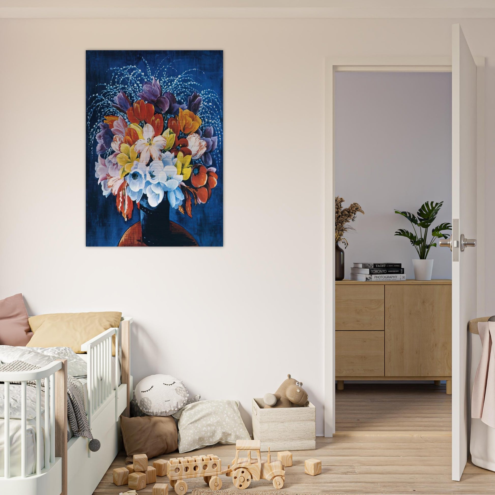 BOUQUET OF TULIPS - Moise Kisling Brushed Aluminum Print - 70x100 cm / 28x40 inches | Moise Kisling Aluminum Print | Moise Kisling Prints