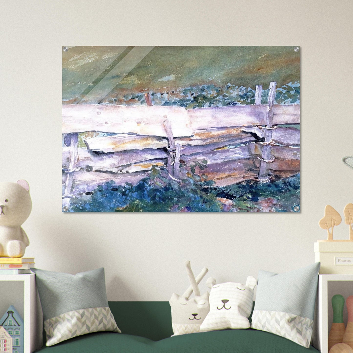The Fence - John Singer Sargent Acrylic Print - 70x100 cm / 28x40″ inches | John Singer Sargent Wall Art | John Singer Sargent Prints
