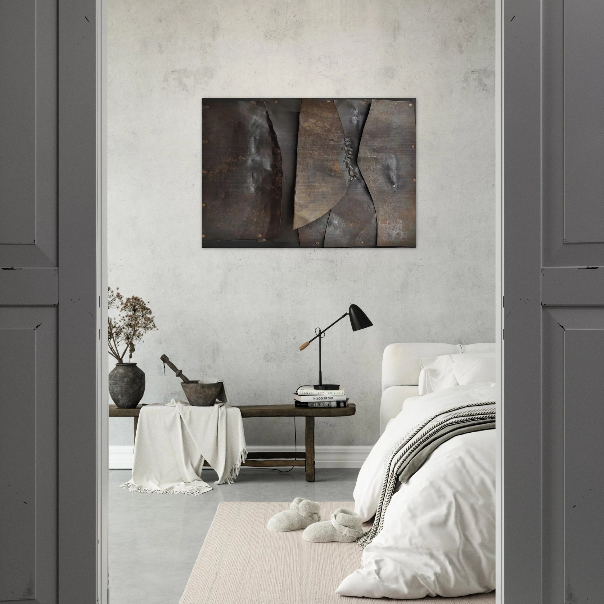 Iron - 1960 - Alberto Burri Brushed Aluminum Print - 70x100 cm / 28x40 inches | Alberto Burri Aluminum Print | Alberto Burri Prints