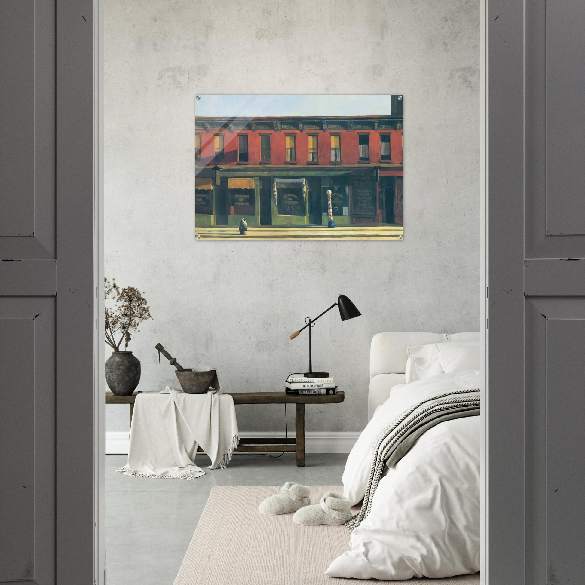 Early Sunday Morning - Edward Hopper Acrylic Print - 70x100 cm / 28x40″ inches
