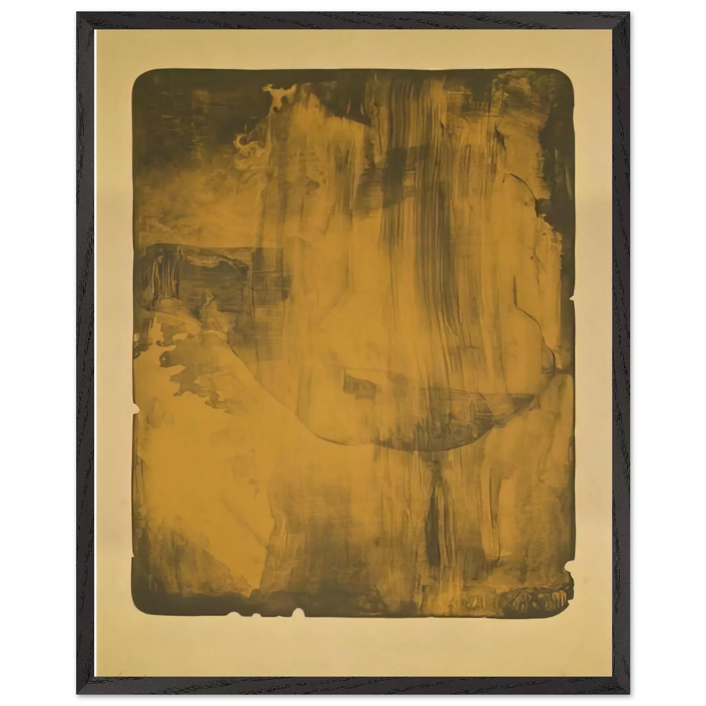 Helen Frankenthaler - Bronze Smoke - 1978 Wall art - 15x20 cm / 6x8 Inches - Premium Wooden Framed Poster With Fine Art Paper - Wood frame