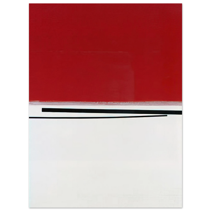 Victor Pasmore - Square Motif in White and Indian Red - 1960  75x100 cm / 30x40inches Fine Art Poster