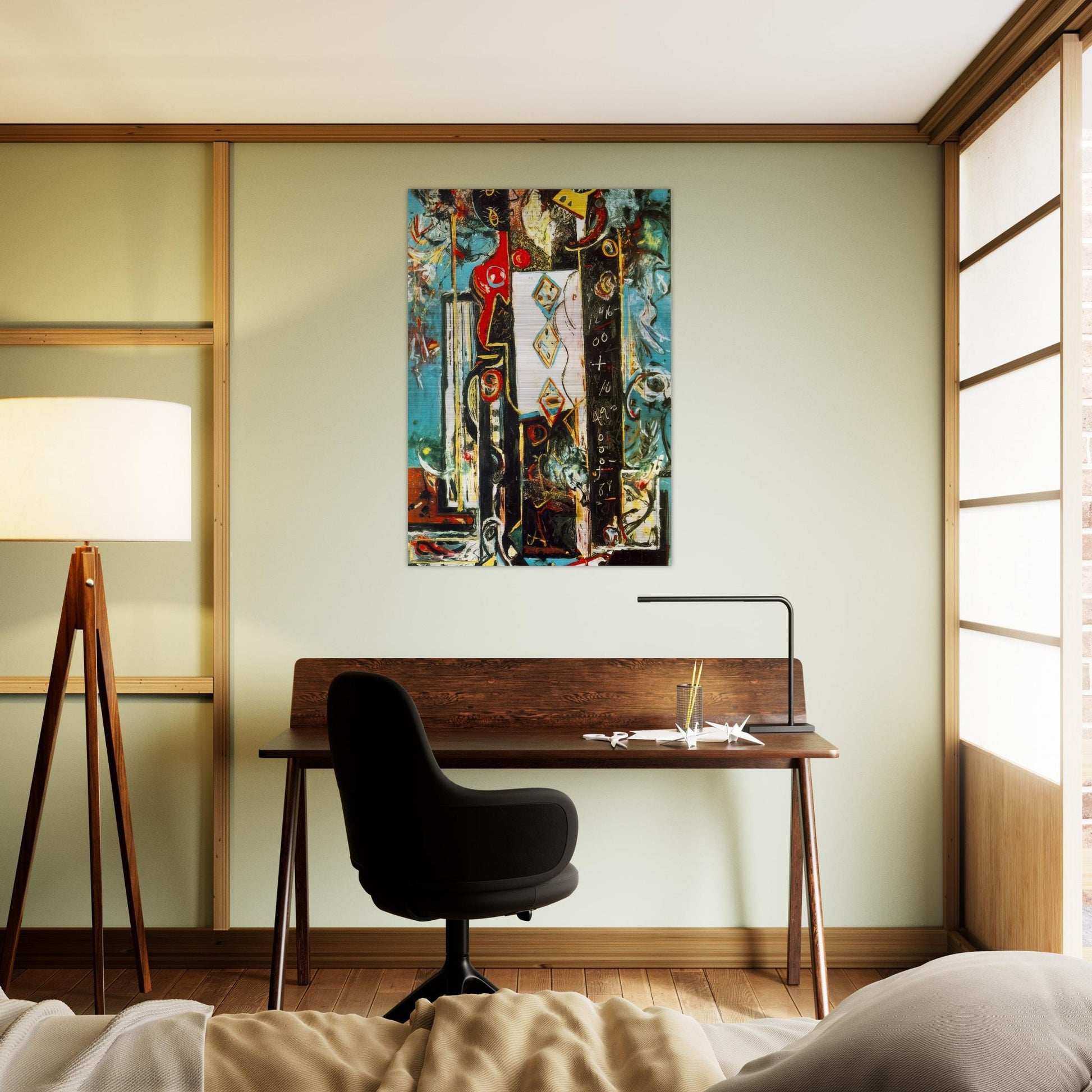 MALE AND FEMALE - Jackson Pollock Brushed Aluminum Print - 70x100 cm / 28x40 inches | Jackson Pollock Aluminum Print | Jackson Pollock Prints
