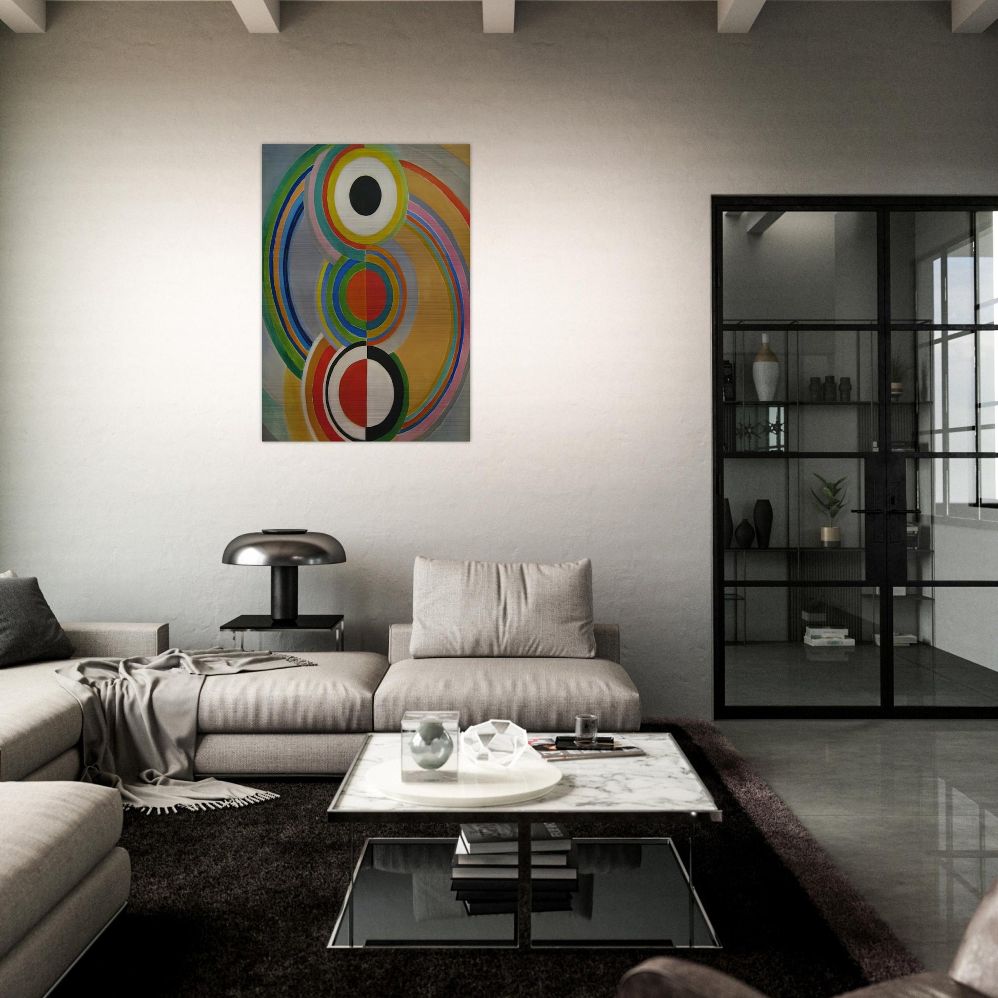 RYTHME 1 - Sonia Delaunay Brushed Aluminum Print - 70x100 cm / 28x40 inches | Sonia Delaunay Aluminum Print | Sonia Delaunay Prints