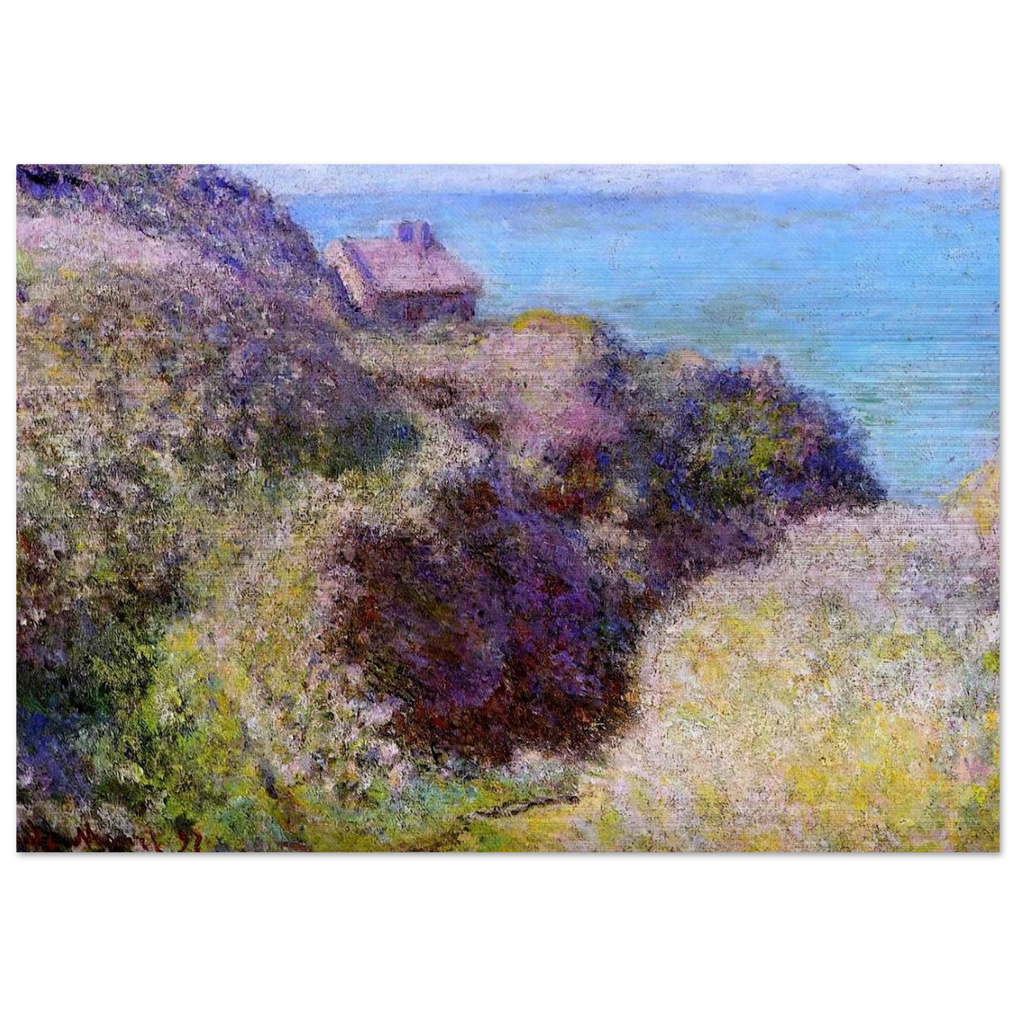 The Gorge at Varengeville, Late Afternoon - claude monet Brushed Aluminum Print - 70x100 cm / 28x40 inches | claude monet Aluminum Print | claude monet Prints