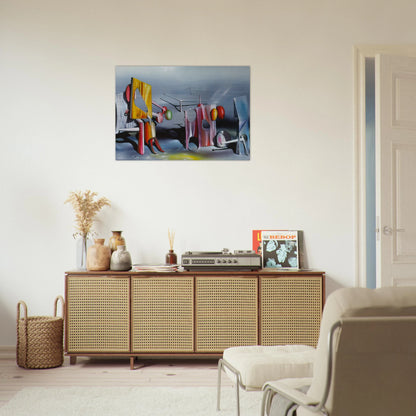 Reply to Red - Yves Tanguy Brushed Aluminum Print - 70x100 cm / 28x40 inches | Yves Tanguy Aluminum Print | Yves Tanguy Prints