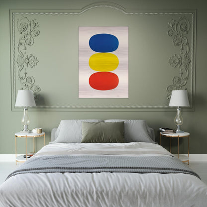 Blue and Yellow and Red-Orange - Ellsworth Kelly Brushed Aluminum Print - 70x100 cm / 28x40 inches | Ellsworth Kelly Aluminum Print | Ellsworth Kelly Prints