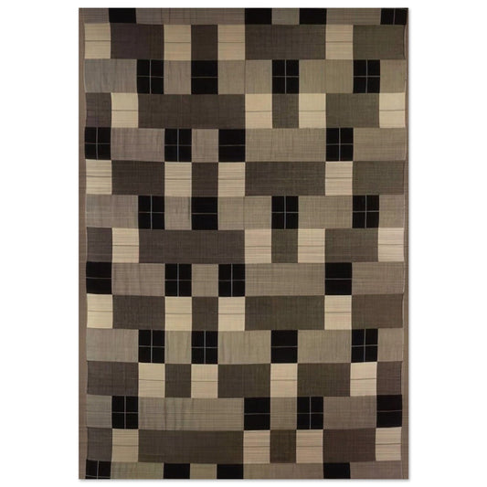 BLACK WHITE GRAY 1964 - Anni Albers Brushed Aluminum Print - 70x100 cm / 28x40 inches | Anni Albers Aluminum Print | Anni Albers Prints