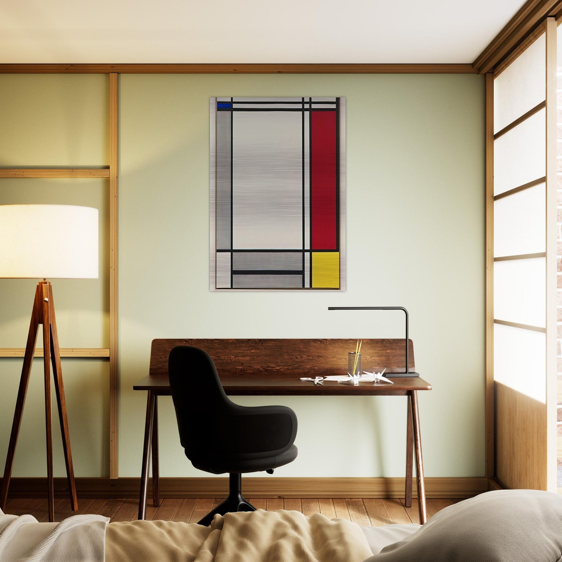 NON OBJECTIVE I 1964 - Roy Lichtenstein Brushed Aluminum Print - 70x100 cm / 28x40 inches | Roy Lichtenstein Aluminum Print | Roy Lichtenstein Prints
