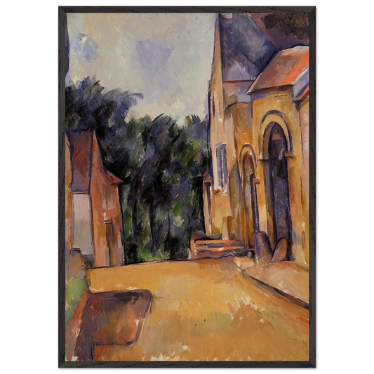 Farm at Montgeroult - Paul Cezanne 70x100 cm / 28x40 inches Framed Art Print – Black Wooden Frame