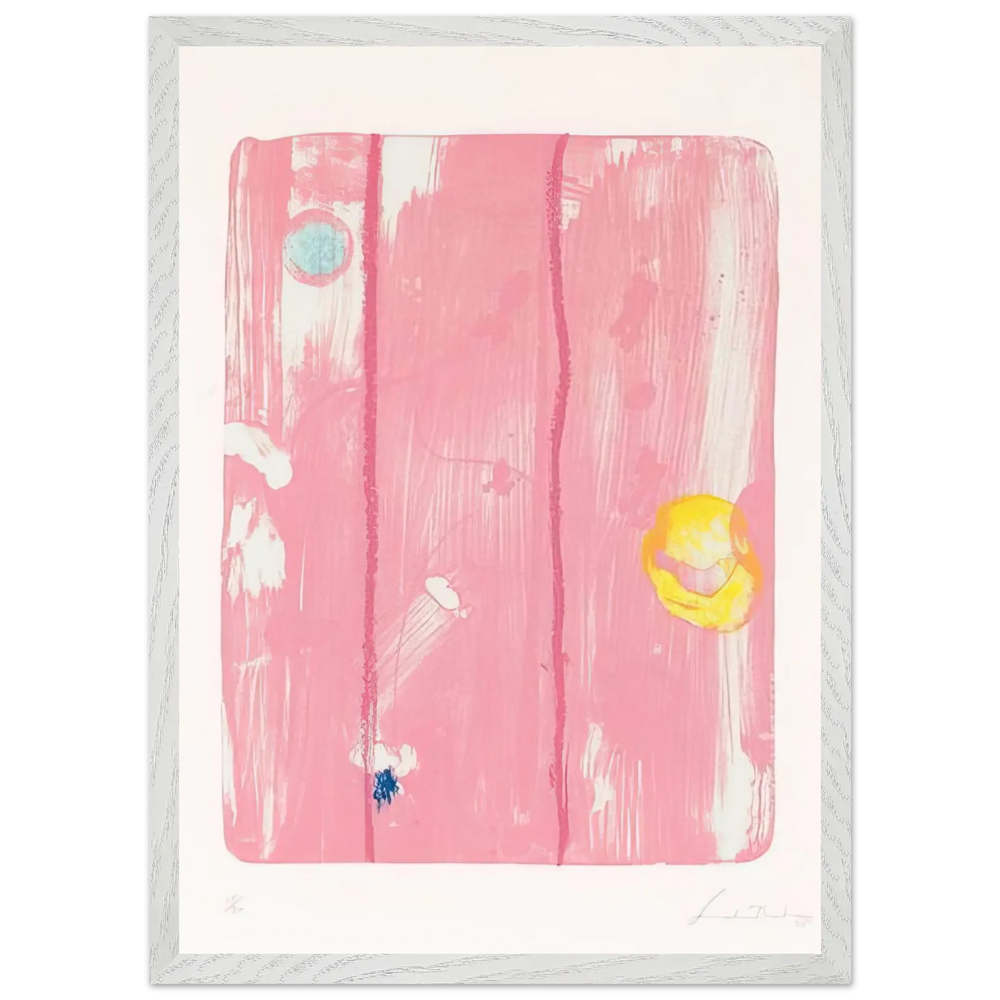 Helen Frankenthaler - Reflections VIII - 1995 Wall art - A2 (42 x 59.4  cm) - Premium Wooden Framed Poster With Fine Art Paper - Black frame