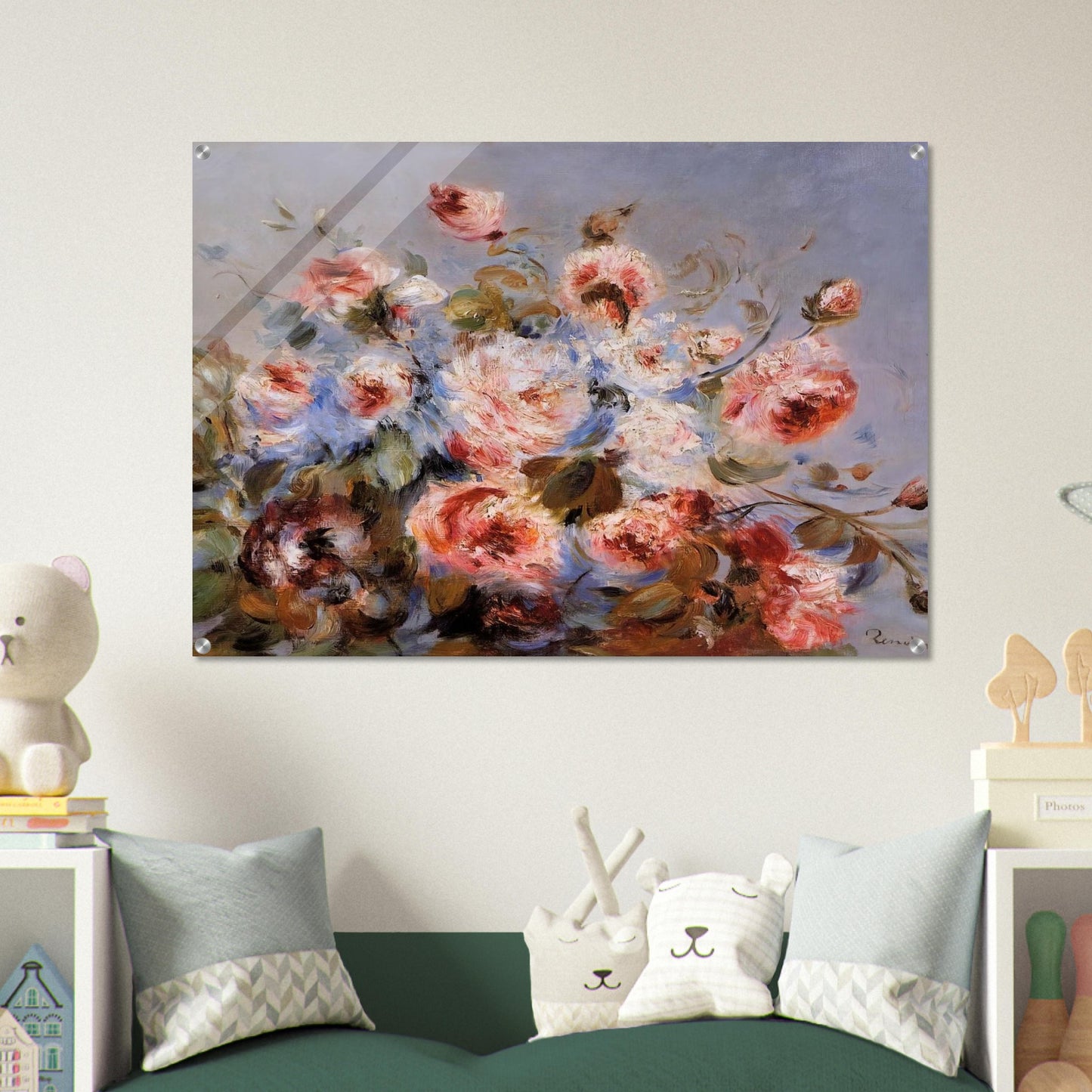 Roses from Wargemont - Pierre-Auguste Renoir Acrylic Print - 70x100 cm / 28x40″ inches | Pierre-Auguste Renoir Wall Art | Pierre-Auguste Renoir Prints