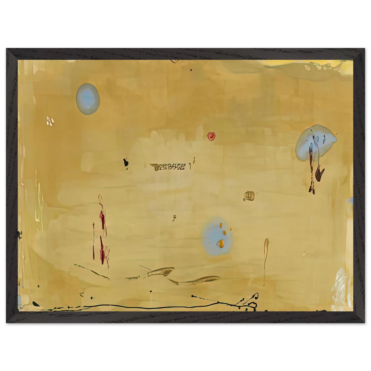 Helen Frankenthaler - Brother Angel, 1983- Wall Art - 60x80 cm / 24x32 inches - Premium Wooden Framed Poster With Fine Art Paper-canvas - Black frame