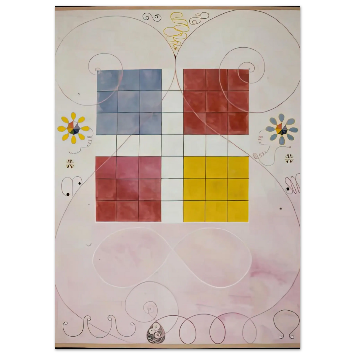 Hilma af Klint - DE TIO ST RSTA N 10 ALDERDOMEN 1907 Wall art - 50x70 cm / 20x28 Inches - Fine Art Poster - -