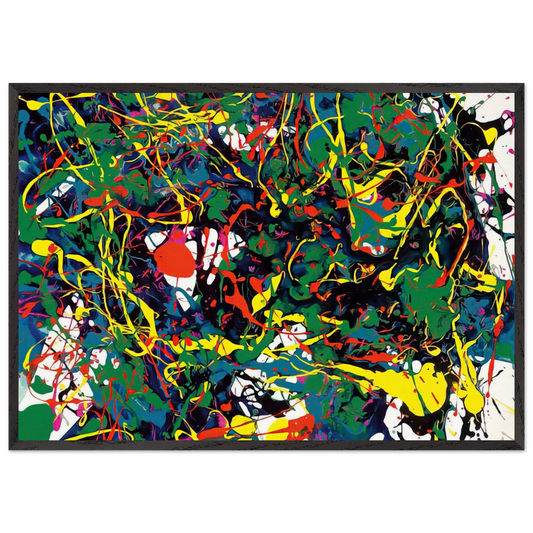 Untitled  SFP94-55  SFF 1729  - Sam Francis 70x100 cm / 28x40 inches Framed Art Print – Black Wooden Frame