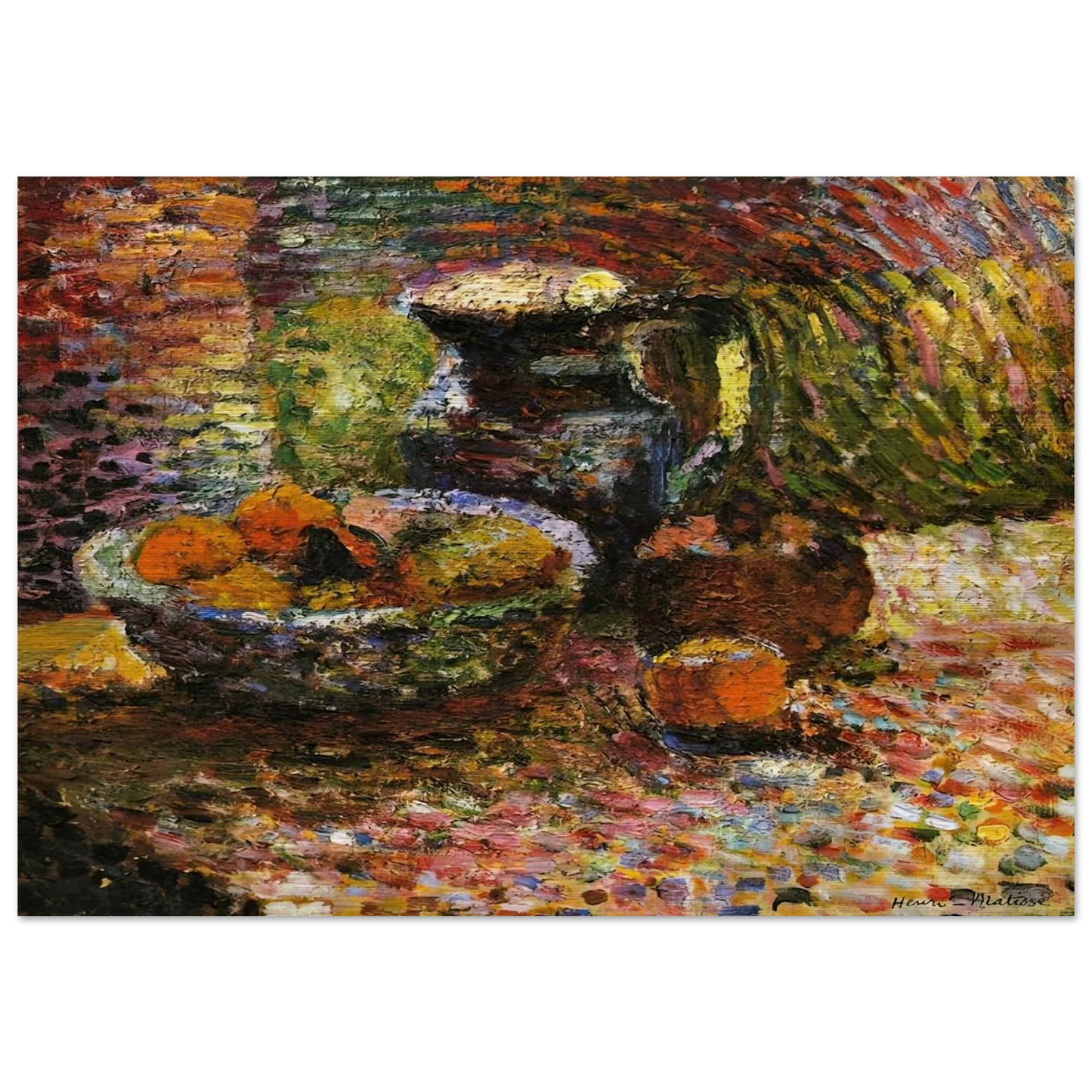 STILL LIFE WITH PITCHER AND FRUIT - Henri Matisse Brushed Aluminum Print - 70x100 cm / 28x40 inches | Henri Matisse Aluminum Print | Henri Matisse Prints