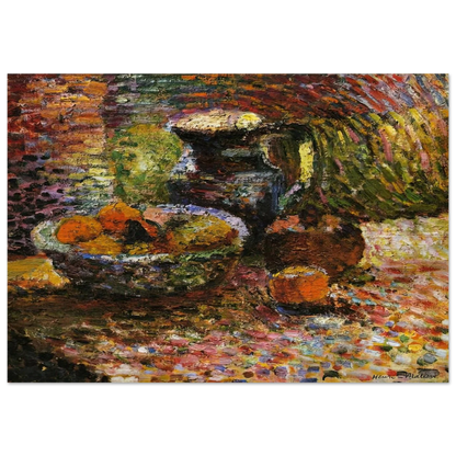 STILL LIFE WITH PITCHER AND FRUIT - Henri Matisse Brushed Aluminum Print - 70x100 cm / 28x40 inches | Henri Matisse Aluminum Print | Henri Matisse Prints
