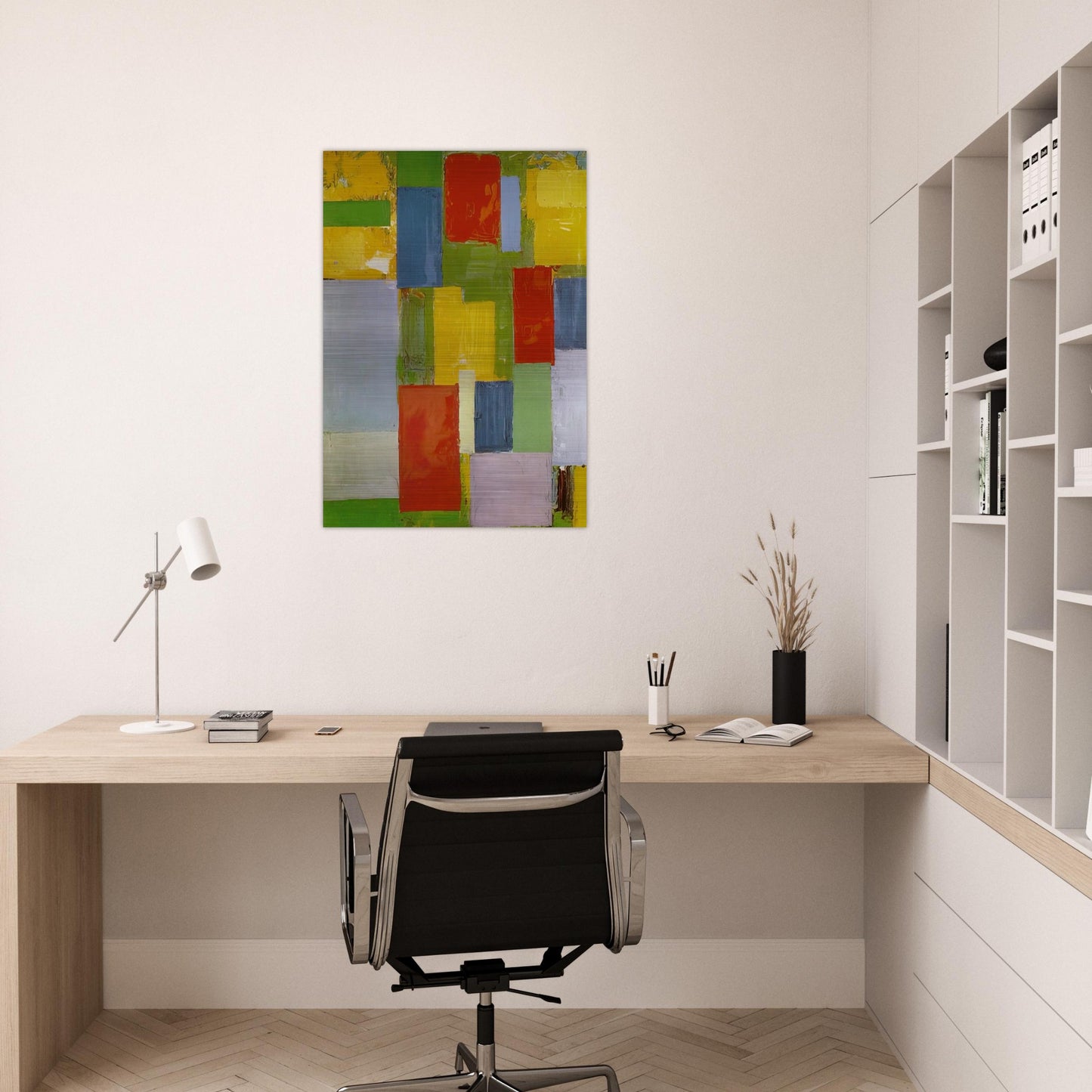 Abstract Euphony - Hans Hofmann Brushed Aluminum Print - 70x100 cm / 28x40 inches | Hans Hofmann Aluminum Print | Hans Hofmann Prints