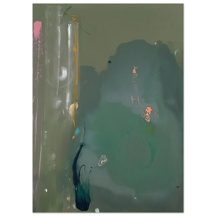 Helen Frankenthaler - CÃƒÆ’Ã‚Â´te d Argent - 1980 Wall art - 40x40 cm / 16x16 inches - Premium Wooden Framed Poster With Fine Art Paper-canvas - White frame