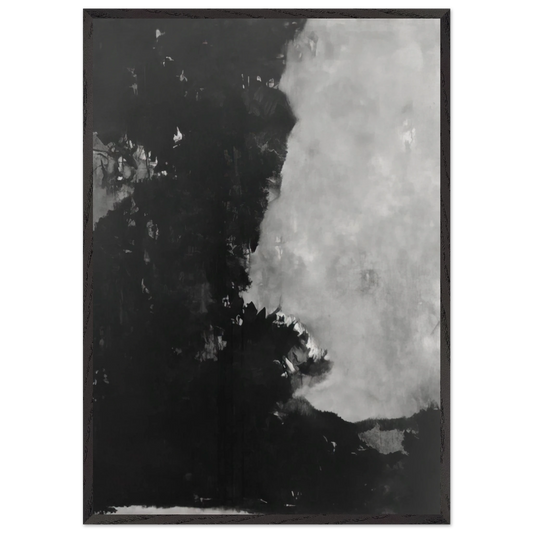 Untitled Black Painting - 1950 N1 - Edward Corbett 70x100 cm / 28x40 inches Framed Art Print – Black Wooden Frame