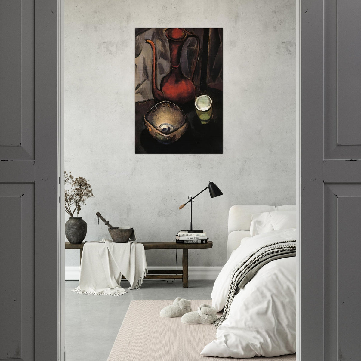 STILL LIFE WITH RED TEA KETTLE - Man Ray Brushed Aluminum Print - 70x100 cm / 28x40 inches | Man Ray Aluminum Print | Man Ray Prints