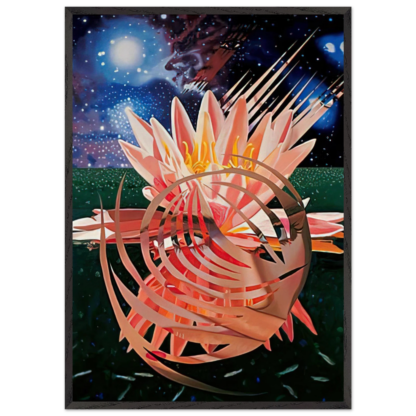 Welcome to the Water Planet - James Rosenquist 70x100 cm / 28x40 inches Framed Art Print – Black Wooden Frame