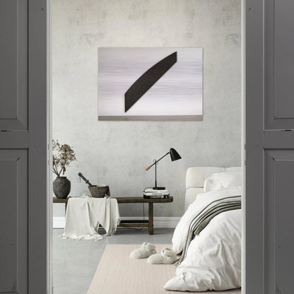 Diagonal with Curve IX - Ellsworth Kelly Brushed Aluminum Print - 70x100 cm / 28x40 inches | Ellsworth Kelly Aluminum Print | Ellsworth Kelly Prints
