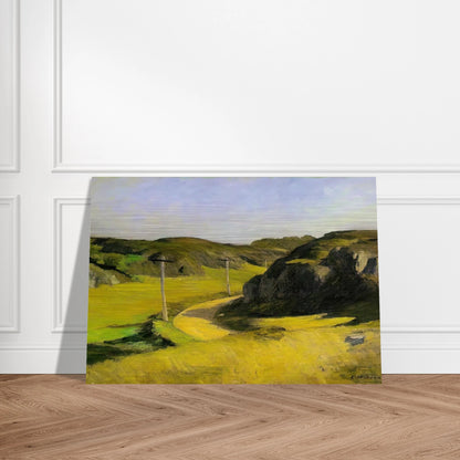 Road in Maine - Edward Hopper Brushed Aluminum Print - 70x100 cm / 28x40 inches | Edward Hopper Aluminum Print | Edward Hopper Prints